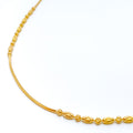 Sleek Alternating Beadwork 22K Gold Chain 