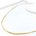 Sleek Alternating Beadwork 22K Gold Chain 