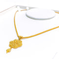 Bold Flower 22k Gold Pendant