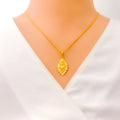 Brilliant Bright 22k Gold Marquise Necklace