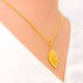 Brilliant Bright 22k Gold Marquise Necklace