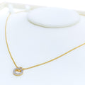 Luxurious Dual Halo Diamond + 18k Gold Necklace 