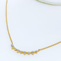 Lavish Alternating Diamond + 18k Gold Necklace