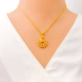 Mesmerizing Elegant 22k Gold Peacock Necklace