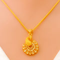 Mesmerizing Elegant 22k Gold Peacock Necklace