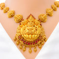 magnificent-domed-oxidized-22k-gold-lakshmi-necklace