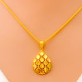 Glimmering Sophisticated 22k Gold Drop Necklace