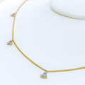 Glowing Triangular Diamond + 18k Gold Necklace 