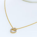 Dazzling Round Diamond + 18k Gold Necklace