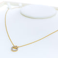 Dazzling Round Diamond + 18k Gold Necklace