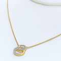 Sophisticated Sparkling Diamond + 18k Gold Necklace 