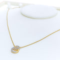 Sophisticated Sparkling Diamond + 18k Gold Necklace 