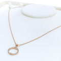 Bright Radiant Diamond + 18k Gold Necklace 