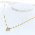 Evergreen Oval Diamond + 18k Gold Necklace