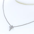 Everyday Festive Diamond + 18k Gold Cross Necklace 