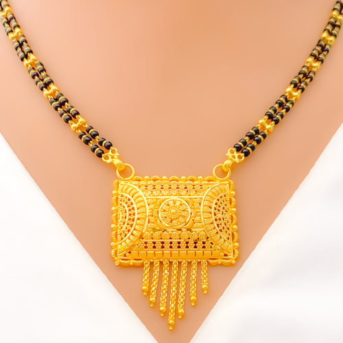 Rectangular Golden Elegant 22k Gold Mangal Sutra 
