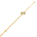 Blooming Clover-Shaped Diamond + 18k Gold Bracelet 