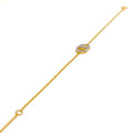 Elegant Dual Spiral Diamond + 18k Gold Bracelet 