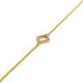 Timeless Kite-Shaped Diamond + 18k Gold Bracelet 