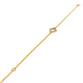 Timeless Kite-Shaped Diamond + 18k Gold Bracelet 