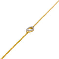 Magnificent Marquise-Shaped Diamond + 18k Gold Bracelet 