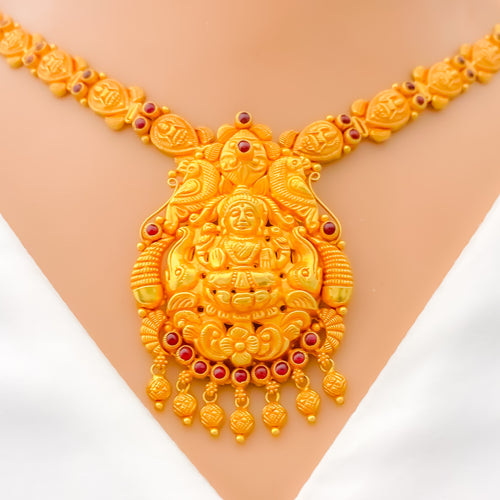 Traditional Antique Laxmi 22k Gold Necklace