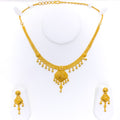 Captivating Tasseled Heirloom 22k Gold Necklace Set 