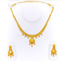 Timeless Beautiful Drop 22k Gold Necklace Set 