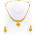 Imperial Glowing Striped 22k Gold Necklace Set 