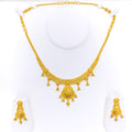 Traditional Festive Paisley 22k Gold Necklace Set 