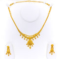 Regal Sophisticated Paisley 22k Gold Necklace Set 