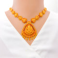 Impressive Maha Laxmi Antique 22k Gold Necklace