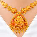 Impressive Maha Laxmi Antique 22k Gold Necklace