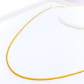 Classic Thin Fox 22K Gold Chain - 22"