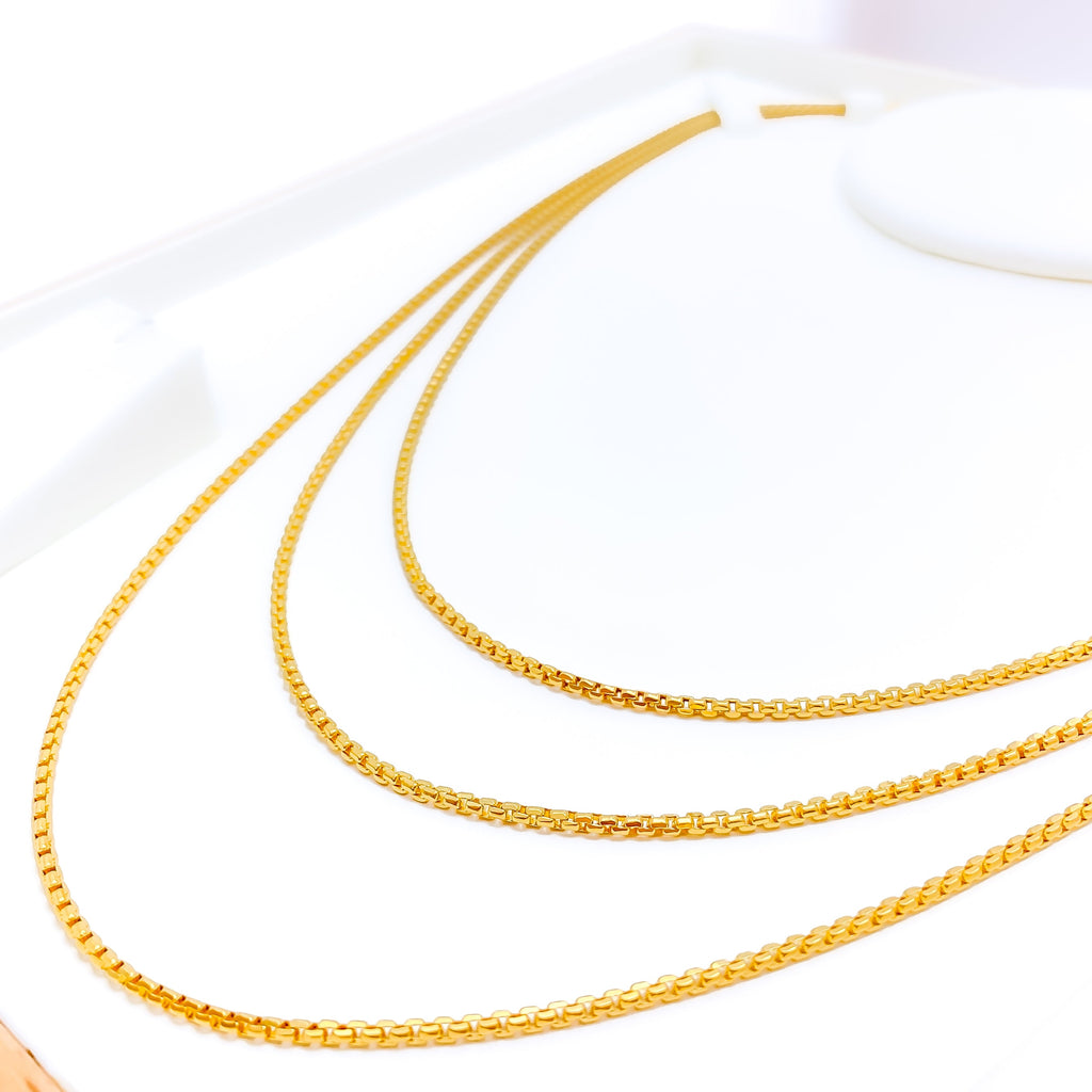Slender Round Boxed Link Chain - 20