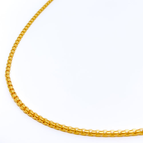 Slender Round Boxed Link Chain - 20"