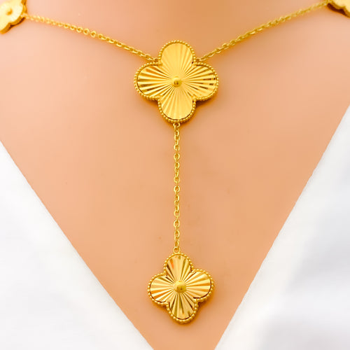 classic-large-gold-clover-drop-21k-necklace-set