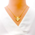 fancy-large-gold-clover-21k-necklace-set