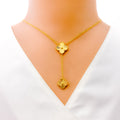 petite-gold-clover-drop-21k-necklace-set