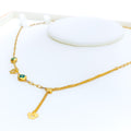 Dainty Asymmetrical 21k Gold Necklace 