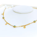 Elegant Sparkling 21k Gold Necklace 