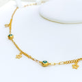 Elegant Sparkling 21k Gold Necklace 