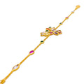 Captivating Regal 22k Gold CZ Bracelet 