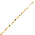 Trendy Distinct 22k Gold CZ Bracelet 