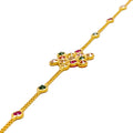 Vibrant Charming 22k Gold CZ Bracelet 