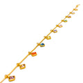 Bold Geometric 22k Gold CZ Bracelet 