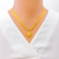 Intricate Paisley Accented 22k Gold Necklace 