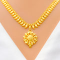 Intricate Paisley Accented 22k Gold Necklace 