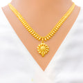 Intricate Paisley Accented 22k Gold Necklace 