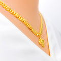 Traditional Leaf Adorned 22k Gold Necklace 